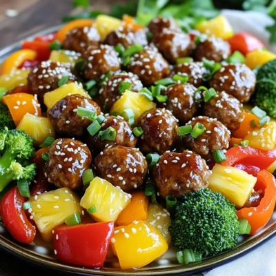 Sweet & Sour Meatballs Sheet Pan Easy Family Dinner