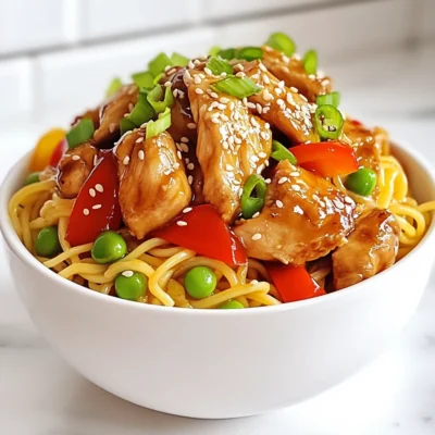 Sticky Garlic Chicken Noodles Quick and Flavorful Dish