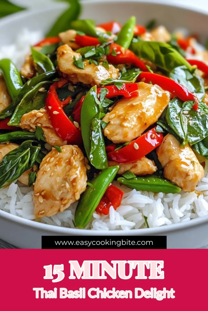Discover the deliciousness of Thai basil chicken stir fry with this easy Thai chicken recipe! Perfect for a quick stir fry dinner, this flavorful dish combines tender chicken with vibrant vegetables and aromatic Thai basil. In just 25 minutes, you can enjoy a satisfying meal that's sure to impress. Try this chicken stir fry with basil tonight! Save this recipe for your next weeknight dinner! #ThaiBasilChickenStirFry #QuickDinner #ThaiBasilRecipes #StirFryRecipe