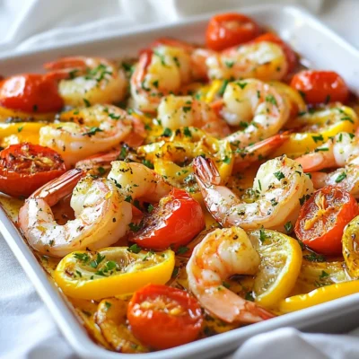 Sheet Pan Lemon Garlic Shrimp Quick and Tasty Meal