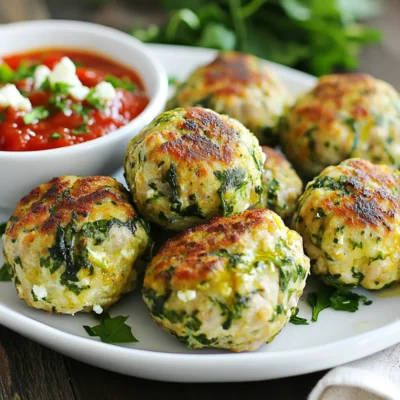 Savory Spinach Feta Turkey Meatballs Simple Recipe
