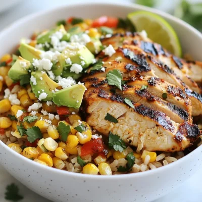 Mexican Street Corn Chicken Bowls Flavorful Feast