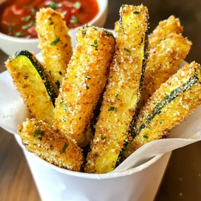 Baked Parmesan Zucchini Fries Crispy and Tasty Snack
