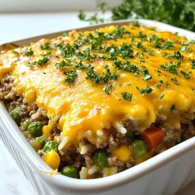 Cheesy Hamburger Rice Casserole Tasty Comfort Meal
