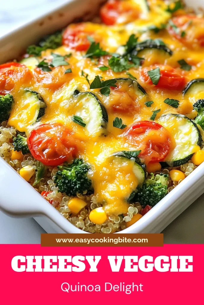 Discover the ultimate comfort food with this Cheesy Veggie Quinoa Casserole! Packed with healthy ingredients, this delicious dish is perfect for family dinners or meal prep. Explore how to make this tasty quinoa and vegetable bake, a top choice among vegetarian casserole recipes. Don't miss out on this cheesy quinoa dish that everyone will love! Try it today and save for your next healthy quinoa recipe! #HealthyEating #VegetarianRecipes #QuinoaCasserole #ComfortFood