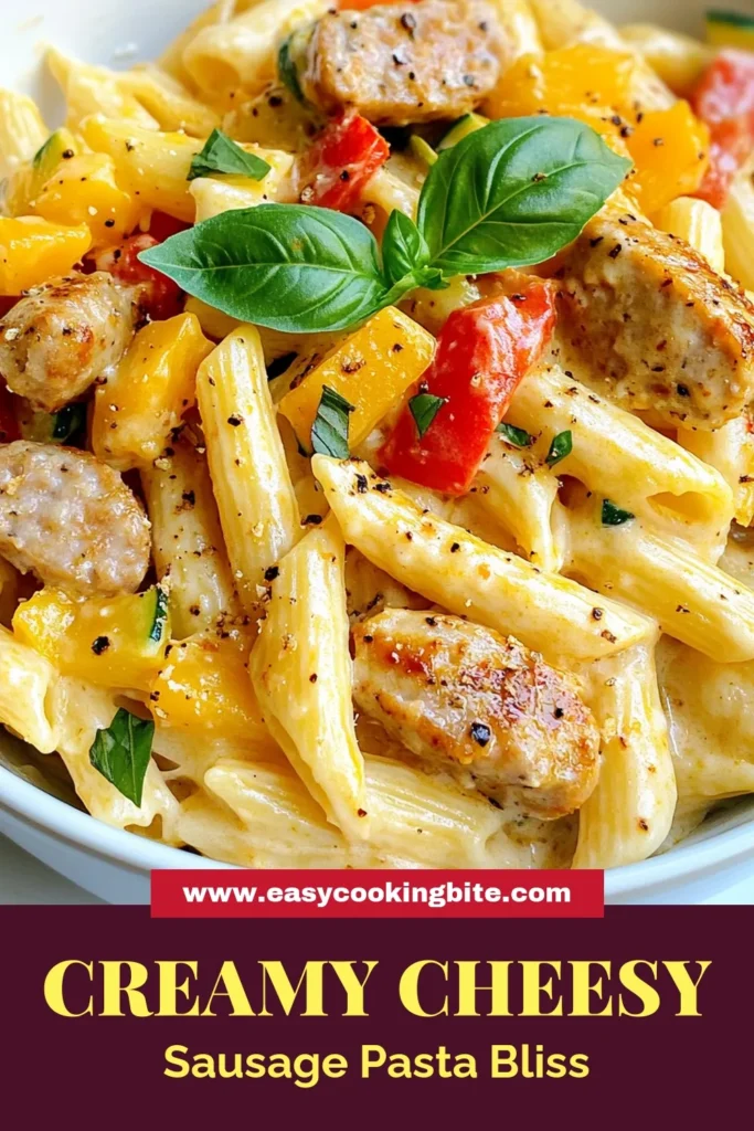 Indulge in this creamy one-pot chicken sausage pasta, a perfect cheesy chicken sausage pasta dish that's both easy and delicious! Made with penne pasta, fresh vegetables, and flavorful chicken sausage, this creamy pasta recipe is ideal for a quick chicken sausage dinner. Get the whole family to enjoy a delightful Italian sausage pasta dish tonight! Try it now and save for later! #CreamyPasta #EasyDinner #PennePasta #ChickenSausage