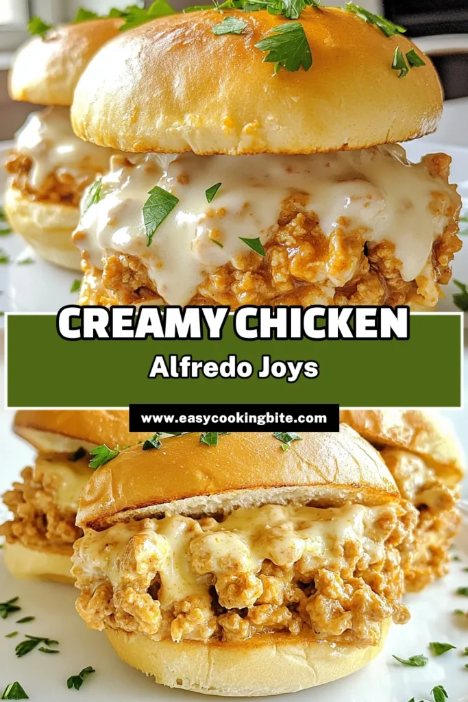Discover the delicious twist on a classic with our Chicken Alfredo Sloppy Joes recipe! This easy sloppy joe recipe features ground chicken mixed with a creamy chicken alfredo sauce, served on wholesome whole wheat burger buns. Perfect for a family dinner or meal prep, these Chicken Alfredo Sloppy Joes are sure to impress. Save this recipe now and enjoy a comforting meal that's quick to make! #ChickenAlfredoSloppyJoes #GroundChicken #EasySloppyJoeRecipe #WholeWheatBuns