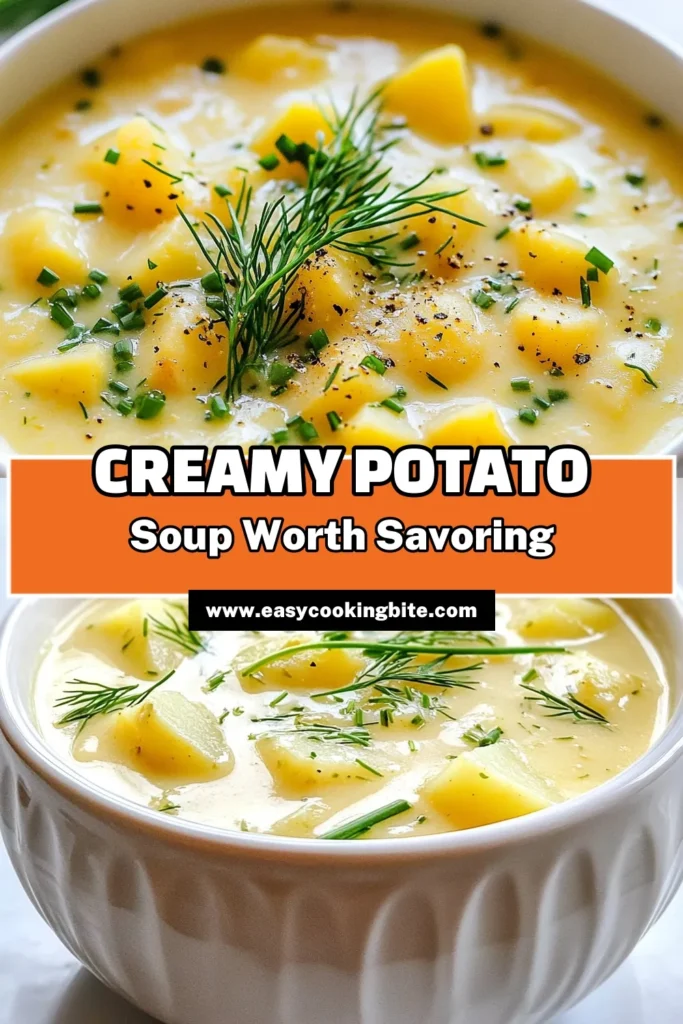 Warm up with this creamy Polish potato soup, the perfect comfort food for any day! This easy potato soup recipe elevates simple ingredients like potatoes, onion, and garlic into a hearty vegetarian potato soup that's both satisfying and full of flavor. Ready in just 35 minutes, it’s perfect for cozy meals. Don't miss out—try this delicious soup today! #ComfortFood #HeartySoups #VegetarianRecipes #PotatoSoup