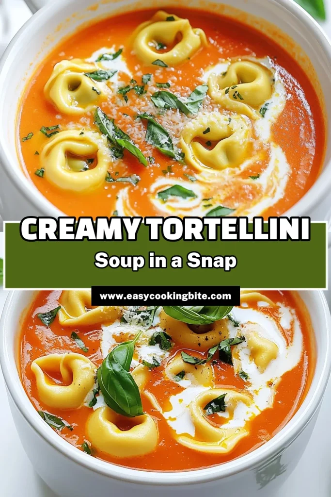 Warm up with a bowl of Creamy Tomato Basil Tortellini Soup that’s perfect for any occasion! This easy recipe combines rich flavors with cheesy tortellini for a comforting meal. Made in a slow cooker, it’s hassle-free and ideal for busy days. Don't miss out on this delicious dish! Click through to explore the full recipe and enjoy every bite. #TomatoSoup #TortelliniRecipe #ComfortFood #SlowCookerRecipes