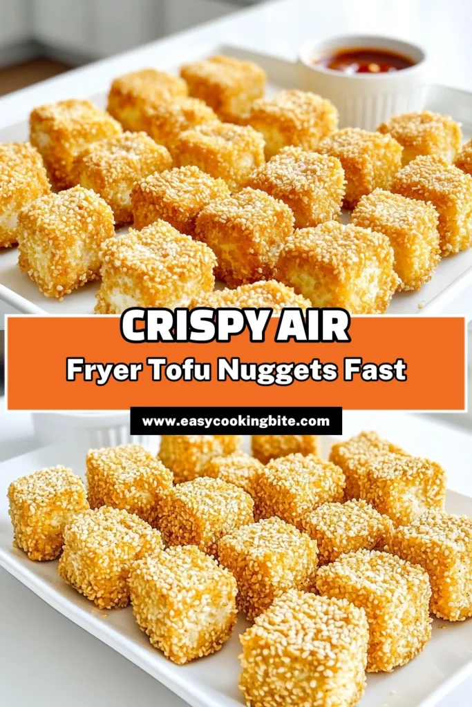 Discover the delicious crunch of Air Fryer Tofu Nuggets! This easy recipe is perfect for a quick snack or a flavorful addition to your meals. Made with simple ingredients like firm tofu, panko breadcrumbs, and spices, these nuggets are crispy on the outside and tender on the inside. Ready in just 30 minutes, they're a tasty and healthy treat everyone will love. Click to explore the full recipe now! #AirFryerRecipes #TofuNuggets #HealthySnacks #PlantBasedEating
