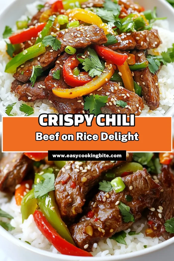 Try this delicious Crispy Chilli Beef Recipe that combines spicy beef and peppers with perfectly cooked jasmine rice. This Beef Stir Fry with Rice is easy to make, featuring a savory easy beef marinade that's bursting with flavor. Perfect for a quick dinner, this Spicy Beef and Peppers dish will excite your taste buds! Save this recipe for a satisfying meal tonight! #CrispyChilliBeef #BeefStirFry #JasmineRiceRecipe #EasyDinnerIdeas