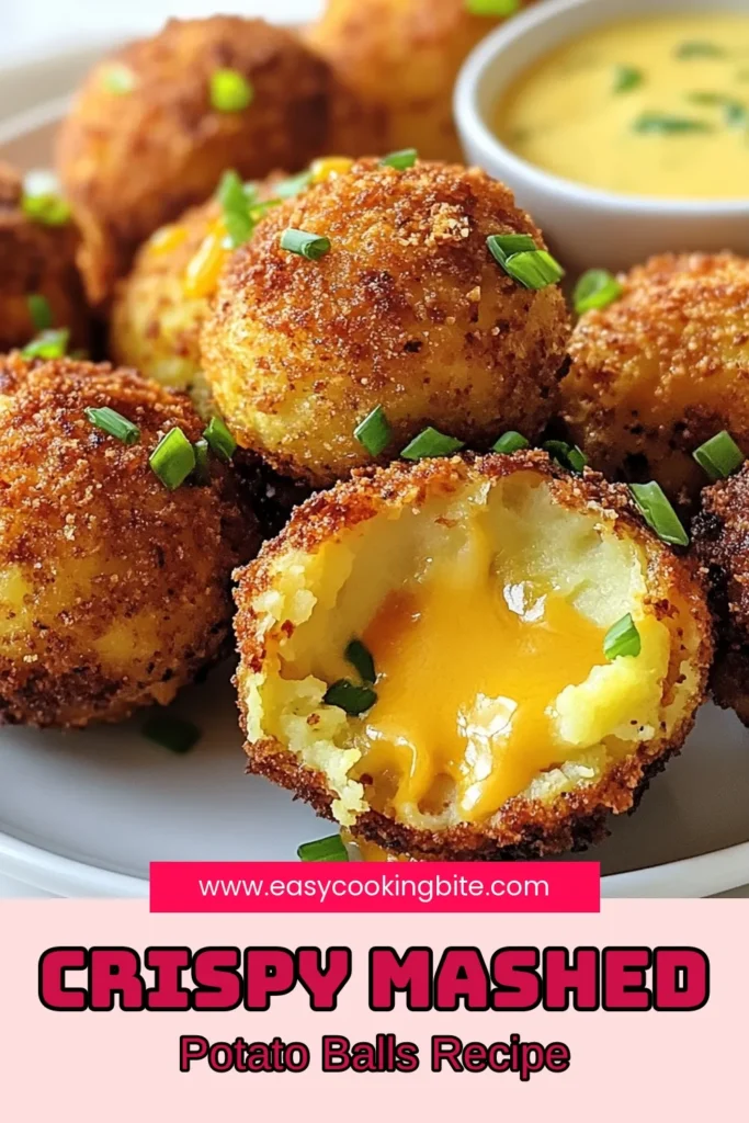 Transform your leftover mashed potatoes into delicious crispy stuffed mashed potato balls! This easy recipe combines cheesy goodness with crumbled sausage for a perfect appetizer. With simple ingredients, you'll create mouthwatering cheese stuffed potato balls that are perfect for frying. Discover how to make this great fried potato balls recipe, and impress your guests with these delightful potato ball appetizers. Save this recipe for your next gathering! #PotatoBalls #AppetizerRecipes #LeftoverRecipes #CheeseLovers