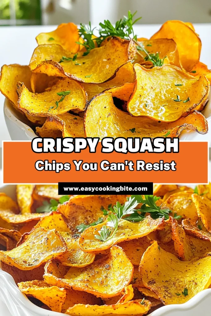 Snack smart with these Crispy Roasted Thin Squash Chips that are bursting with flavor! This easy recipe uses just a few simple ingredients to create a deliciously healthy treat perfect for any time of the day. Get ready to impress your friends and family with these golden, crunchy delights. Click through for the full recipe and elevate your snacking game today! #HealthySnacking #SquashChips #EasyRecipes #CrispyChips