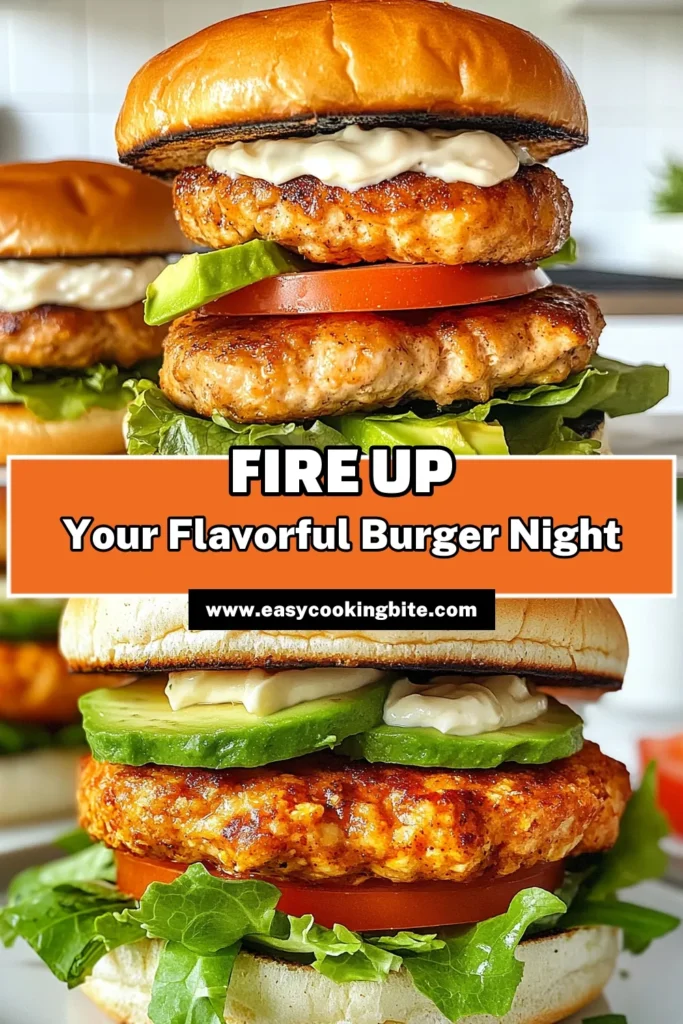 Get ready for a fiery twist with this spicy chicken burger recipe! These chipotle chicken burgers are made with flavorful grilled chicken burger patties, packed with chipotle heat and served with creamy avocado. Perfect for a healthy spicy burger, these delicious patties are easy to make and are ideal for your next BBQ. Try this mouthwatering recipe and impress your friends! Save this for later! #SpicyChickenBurger #ChipotleChickenBurgers #HealthyBurgers #GrilledChicken