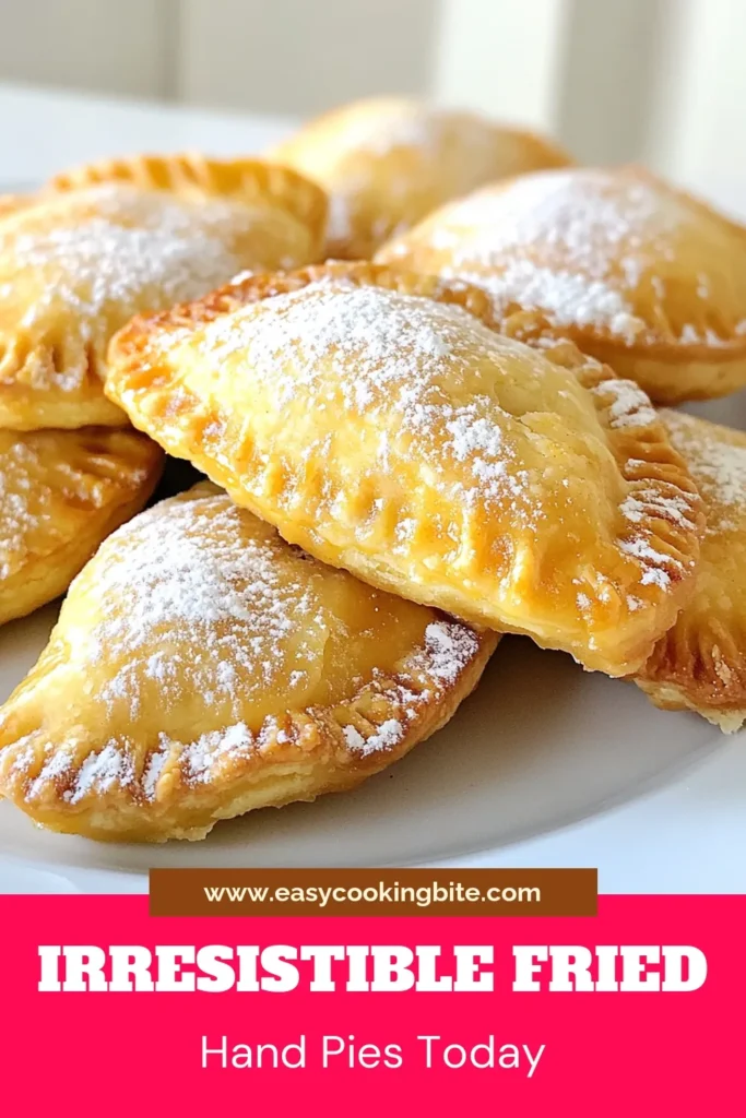 Indulge in these delicious Fried Hand Pies with a twist! Discover this easy Fried Hand Pies recipe, perfect for a quick dessert or homemade fried treats that will impress your family and friends. Filled with delightful apple pie filling, these dessert hand pies are a must-try. Create your own tasty apple pie filling pastries today and enjoy this delightful snack! Save the recipe and get cooking! #FriedHandPies #DessertRecipes #HomemadeTreats #EasyRecipes