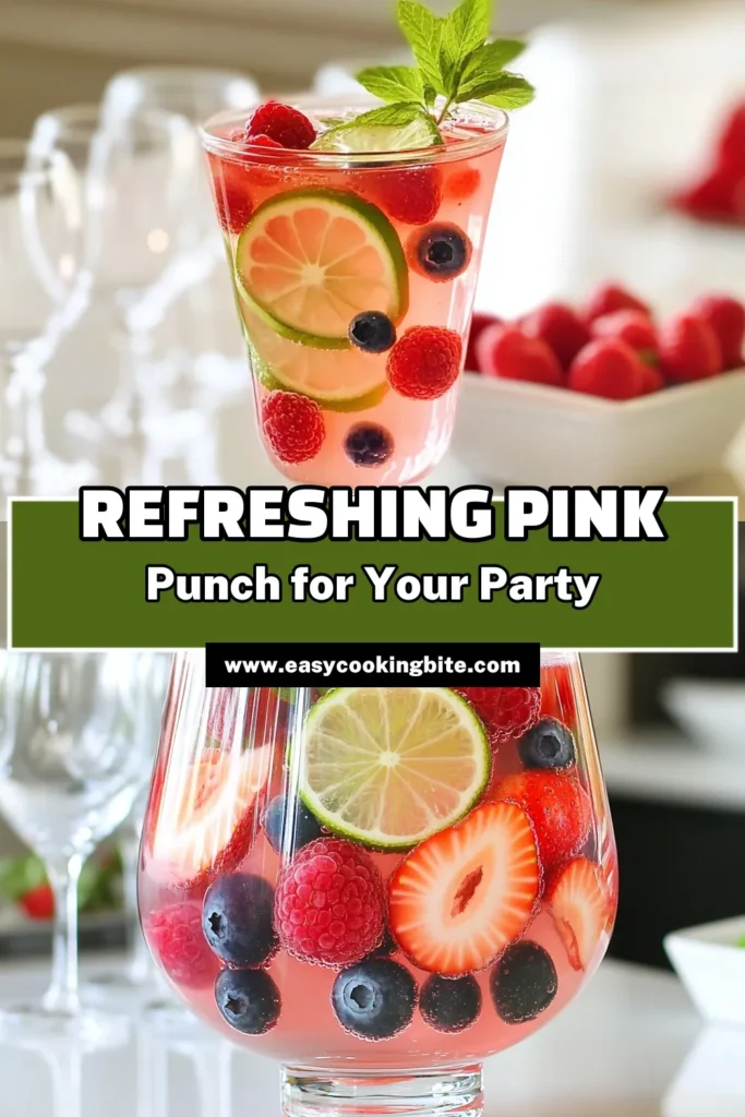 Beat the heat with this refreshing Mocktail Pink Punch that's perfect for any occasion! Bursting with flavors from cranberry, pineapple, and fresh berries, this vibrant drink is both delicious and easy to make. Simply mix, chill, and serve over ice for a delightful treat that everyone will love. Don’t miss out on this fun recipe! Click through to explore the full instructions and impress your guests. #Mocktail #PinkPunch #SummerDrinks #RefreshingDrinks