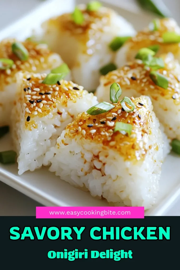 Discover the joy of making Savory Chicken Onigiri with this Easy Onigiri Recipe! These delightful Sushi Rice Onigiri are filled with teriyaki chicken for a perfect snack or meal. Follow our Japanese Rice Balls Recipe to create delicious onigiri that the whole family will love. Ideal for lunchboxes or picnics. Try it today and elevate your culinary skills! Save this recipe for later! #Onigiri #JapaneseFood #SushiRice #ChickenRecipes