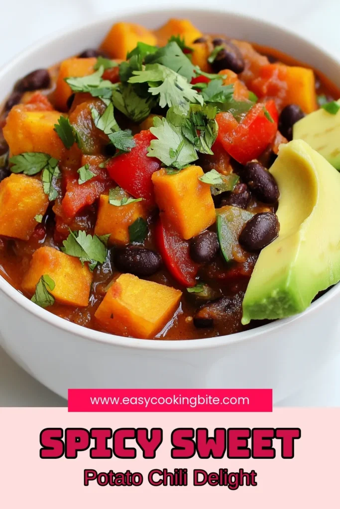 Savor the rich flavors of our Sweet Potato Black Bean Chili, a deliciously Healthy Chili with Sweet Potatoes that is both satisfying and nourishing. Perfect for dinner, this Easy Black Bean Chili is packed with nutrients and flavor. Discover why this Plant-Based Chili Recipe has become a must-try in vegetarian chili recipes! Make it tonight and enjoy a cozy meal. Don’t forget to save for later! #SweetPotatoBlackBeanChili #VegetarianChiliRecipes #HealthyChili #PlantBasedChiliRecipe