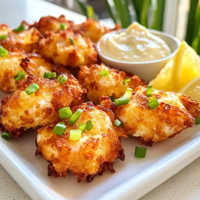 Cheesy Chicken Fritters with Garlic Aioli Delight