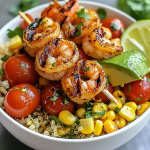 For a tasty grilled shrimp bowl, you need these main ingredients: - 1 pound large shrimp, peeled and deveined - 2 tablespoons olive oil - 2 teaspoons smoked paprika - 1 teaspoon garlic powder - 1 teaspoon cumin - Salt and black pepper to taste - 2 cups cooked quinoa - 1 cup cherry tomatoes, halved - 1 cup corn (fresh, frozen, or canned) - 1 avocado, diced - 1/4 cup fresh cilantro, chopped - Juice of 1 lime These ingredients work well together. The shrimp brings protein, while the quinoa adds fiber. The veggies give color and crunch. You can add some extra flavors with these optional ingredients: - Crumbled feta cheese for topping Feta cheese adds a salty flavor. It also gives the dish a creamy texture. Here&rsquo;s a quick look at the nutrition: - Shrimp: Low in calories and high in protein. Great for muscle health. - Quinoa: Packed with protein and fiber. It keeps you full longer. - Avocado: Offers healthy fats and vitamins. Good for heart health. - Cilantro: Adds flavor with very few calories. These key ingredients make the bowl not just delicious but also nutritious. Enjoying this dish helps you eat balanced meals! {{ingredient_image_1}} First, grab a large bowl. In this bowl, mix together the olive oil, smoked paprika, garlic powder, cumin, salt, and black pepper. This mix will be your marinade. Next, add the shrimp to the marinade. Use a spoon to coat each shrimp well. Let them sit for at least 15 minutes. This helps the flavors soak in. While you wait, you can prepare your grill. Preheat your grill to medium-high heat. If you use wooden skewers, soak them in water for 30 minutes. This helps them not to burn. Now, thread the marinated shrimp onto the skewers. Place them on the grill. Cook for about 2-3 minutes on each side. Watch for the shrimp to turn pink and slightly charred. Once done, remove them from the grill. Set them aside to cool slightly. In a large mixing bowl, add the cooked quinoa, halved cherry tomatoes, corn, diced avocado, chopped cilantro, and lime juice. Toss these ingredients gently to mix. Now, to serve, create a base with the quinoa mixture in a bowl. Top it with the grilled shrimp. If you like, sprinkle some crumbled feta cheese on top. For a fun touch, serve the bowls with lime wedges and extra cilantro. Enjoy your fresh and flavorful Grilled Shrimp Bowl! To grill shrimp well, start with fresh shrimp. Look for large, firm, and bright shrimp. Peel and devein them to keep the flavors strong. Marinate shrimp for at least 15 minutes. Use olive oil, smoked paprika, garlic powder, cumin, salt, and black pepper for taste. When grilling, preheat your grill to medium-high heat. This ensures the shrimp cook evenly. Thread shrimp onto skewers for easy flipping. If using wooden skewers, soak them in water first. This stops them from burning. Grill shrimp for just 2 to 3 minutes on each side. You want them pink and slightly charred. Overcooking makes them tough. A great bowl looks as good as it tastes. Start with a base of quinoa. Layer in cherry tomatoes, corn, and diced avocado. Add the grilled shrimp on top. For a pop of color, sprinkle chopped cilantro. Use lime wedges on the side for a fresh touch. If you like cheese, crumbled feta adds a nice finish. Play with colors and textures to make it fun. A beautiful bowl invites everyone to dig in. Making this dish ahead saves time. Start with the shrimp. Marinate them in advance and store in the fridge. They will soak up the flavors well. Grill them just before serving for the best taste. Cook your quinoa ahead and keep it in an airtight container. You can also chop the veggies early. Store them in the fridge to keep them fresh. When you&rsquo;re ready to eat, just assemble the bowl. It will be quick and easy, and still delicious! Pro Tips Marinate Longer for Flavor: For even more flavor, let the shrimp marinate for 30 minutes to an hour. This allows the spices to penetrate deeper into the shrimp. Perfectly Grilled Shrimp: Keep an eye on the shrimp while grilling. They cook quickly, and overcooking can make them tough. Aim for a nice pink color and slight char. Fresh Ingredients Matter: Using fresh vegetables and herbs will enhance the flavor and presentation of your Fiesta Bowl. Opt for in-season produce whenever possible. Customize Your Bowl: Feel free to add other toppings like black beans, jalape&ntilde;os, or salsa to make your bowl even more flavorful and personalized! {{image_2}} You can swap shrimp for tasty proteins. Chicken is a great choice. It works well with the same marinade. Just cut it into cubes before marinating. Fish like salmon or tilapia also taste amazing grilled. If you want a plant-based option, use firm tofu. Make sure to press it to remove water. Then, cut it into cubes and marinate just like the shrimp. Changing the sauce can change the whole bowl. A zesty lime vinaigrette adds brightness. Mix olive oil, lime juice, and a pinch of salt. You can also try a creamy avocado dressing. Simply blend avocado, Greek yogurt, and lime juice until smooth. If you love heat, add some hot sauce or sriracha. Each sauce gives a unique twist to your bowl! Seasonal veggies can add crunch and color. In spring, try asparagus or snap peas. Just grill them for a few minutes. In summer, zucchini and bell peppers shine. For fall, add roasted butternut squash or Brussels sprouts. In winter, use hearty greens like kale or Swiss chard. These veggies not only taste great but also boost the nutrition of your bowl! To store your leftover grilled shrimp bowl, first cool it down. Place the bowl in the fridge within two hours of serving. Use an airtight container to keep the flavors fresh. You can store the shrimp and quinoa mixture separately if you prefer. This will help maintain their textures. When you're ready to enjoy your leftovers, heat them gently. For the best results, use a skillet on low heat. Add a splash of water or olive oil to keep the shrimp moist. Stir occasionally until heated through. Avoid using the microwave, as it can make the shrimp rubbery. Leftover grilled shrimp bowls will last about three days in the fridge. If you want to freeze them, pack the shrimp and quinoa in freezer-safe bags. They can last up to three months in the freezer. When you're ready to eat, thaw in the fridge overnight before reheating. This ensures the best taste and texture. The best shrimp for grilling are large shrimp. They hold up well on the grill. Look for shrimp that are fresh or frozen, peeled and deveined. Wild-caught shrimp often have better flavor. If you can, choose shrimp that are 16 to 20 count per pound. This means there are about 16 to 20 shrimp in a pound, making them the right size for grilling. Yes, you can easily make this dish gluten-free. The ingredients in the grilled shrimp bowl are already gluten-free. Quinoa, shrimp, and fresh veggies are all safe choices. Just be sure to check any sauces you might add. Always look for gluten-free labels on packaged items to be safe. Many sides go well with a grilled shrimp bowl. Here are a few ideas: - Grilled vegetables: Bell peppers and zucchini add color and taste. - Coleslaw: A crunchy slaw can bring a nice contrast. - Cilantro lime rice: It adds a fresh twist to the meal. - Garlic bread: A warm slice can complement the flavors. These sides can enhance your meal and make it more filling. In this post, we explored how to create a delicious grilled shrimp bowl. We covered essential ingredients, preparation steps, and helpful tips to perfect your dish. Variations let you customize flavors and use different proteins or veggies. You also learned how to store leftovers and the best ways to reheat them. Grilled shrimp bowls are easy and fun to make. With practice, you&rsquo;ll find your favorite twist. Enjoy cooking and get creative with your meals!