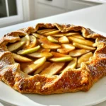 To make a Maple Apple Galette, gather these key items: - 2 cups all-purpose flour - 1/2 teaspoon salt - 1 tablespoon sugar - 1/2 cup unsalted butter, chilled and diced - 6-8 tablespoons ice water - 3-4 medium apples (like Granny Smith or Honeycrisp), peeled, cored, and thinly sliced - 1/4 cup pure maple syrup - 1 tablespoon lemon juice - 1 teaspoon cinnamon - 1/4 teaspoon nutmeg - 1 tablespoon cornstarch - 1 egg, beaten (for egg wash) - Sugar for sprinkling You can add your twist to the galette with these options: - A pinch of ginger for warmth - Chopped nuts for crunch - Raisins or dried cranberries for sweetness - A splash of vanilla extract for depth If you need swaps, here are some ideas: - Use whole wheat flour for a nuttier taste. - Swap unsalted butter with coconut oil for a dairy-free option. - Maple syrup can be replaced with honey or agave syrup. - Use any tart apple variety if you can’t find the ones listed. These ingredients come together to create a warm, sweet treat. Each part plays a key role in flavor and texture. The key is to have fun while mixing and matching based on what you like! Mixing Dry Ingredients Start by gathering your dry ingredients. In a large bowl, mix 2 cups of all-purpose flour, 1/2 teaspoon of salt, and 1 tablespoon of sugar. This mix gives your dough the right texture and flavor. Adding Butter and Forming Dough Next, take 1/2 cup of chilled, diced unsalted butter. Add it to the dry mix. Use your fingers or a pastry cutter to blend until it looks like coarse crumbs. This step is key for a flaky crust. Chilling the Dough Now, add ice water slowly, about 6-8 tablespoons. Mix until a ball forms. Wrap the dough in plastic wrap and chill it in the fridge for at least 30 minutes. This keeps the butter cold and helps the dough hold its shape. Combining Ingredients While the dough chills, prepare the apples. Peel and core 3-4 medium apples, like Granny Smith or Honeycrisp, then slice them thin. In a bowl, mix the apple slices with 1/4 cup of pure maple syrup, 1 tablespoon of lemon juice, 1 teaspoon of cinnamon, 1/4 teaspoon of nutmeg, and 1 tablespoon of cornstarch. Toss well until the apples are coated. Allowing Flavors to Develop Let the apple mixture sit for about 10 minutes. This allows the flavors to blend and the apples to soften slightly. Rolling Out the Dough Preheat your oven to 425°F (220°C). On a floured surface, roll out the chilled dough into a 12-inch round circle. Be gentle to keep the dough light and flaky. Transfer the rolled dough to a parchment-lined baking sheet. Placing and Folding the Apples Spoon the apple filling into the center of the dough, leaving a 2-inch border around the edges. Carefully fold the edges over the apples, making pleats as you go. This creates a rustic look and holds in the filling. Baking Instructions Brush the edges of the dough with a beaten egg for a golden finish. Sprinkle sugar on top for extra sweetness. Place the galette in your preheated oven and bake for 25-30 minutes. The crust should turn golden brown, and the apples need to be tender. To make your galette dough just right, keep your butter cold. Cold butter creates flaky layers. Mix the flour, salt, and sugar first. Then, add the chilled butter and mix until it looks like crumbs. Add the ice water slowly. This gives the dough a nice texture. Don't overmix; just bring it together. The best apples for this galette are tart and sweet. I love using Granny Smith or Honeycrisp apples. They hold their shape well when baked. You want apples that balance sweetness and tartness. This mix gives great flavor and texture. Avoid mushy apples like Red Delicious. Always preheat your oven to 425°F (220°C). A hot oven helps the crust become golden and crispy. Bake until the edges look brown and the apples are soft. Let the galette cool for a few minutes before slicing. This helps the filling set, making it easier to cut. Enjoy your galette warm or at room temperature! {{image_2}} You can mix flavors in your galette for fun. Try pears with apples for a sweet twist. Adding cranberries gives a tart kick. Want a spice boost? Use ginger or cardamom. You can also add nuts like walnuts or pecans for crunch. Mix and match to find your favorite blend! If you need a gluten-free option, swap the flour. Use a gluten-free blend instead. Make sure it has xanthan gum for proper texture. The rest of the recipe stays the same. Your galette will still taste great and have a lovely crust. Seasonal fruits can change the galette's vibe. In spring, use cherries or strawberries. Summer is perfect for peaches or plums. In fall, stick with apples or pears. Winter calls for citrus fruits like oranges or grapefruits. Each fruit brings its own charm to the dish! After enjoying your galette, let any leftovers cool completely. Place slices in an airtight container. You can store them in the fridge for up to 3 days. If you cover the galette well, it stays fresh longer. To reheat, preheat your oven to 350°F (175°C). Place the galette on a baking sheet. Heat for about 10-15 minutes. This warms the galette and keeps the crust crispy. You can also use a microwave for quick reheating. Just warm it for 30 seconds, but know the crust will not be as crisp. If you want to save some galette for later, you can freeze it. Wrap the cooled galette tightly in plastic wrap and then in foil. It can stay in the freezer for about 2-3 months. When you're ready to enjoy it, thaw it in the fridge overnight. Then, reheat in the oven for the best texture. A galette is more rustic than a pie. It has a free-form shape, while a pie is in a dish. The crust of a galette is usually thicker and flakier. You can see the filling peeking out, which adds to its charm. A pie has a top crust and is often more formal. Both are delicious, but a galette feels more casual and easy. Yes, you can use other sweeteners if you prefer. Honey, agave syrup, or brown sugar work well. Each sweetener will change the flavor slightly. Maple syrup adds a unique taste, but other options can be just as tasty. Adjust the amount based on how sweet you want your filling. You’ll know the galette is done when the crust is golden brown. The apples should be tender and bubbly. Baking usually takes 25-30 minutes at 425°F (220°C). Keep an eye on it towards the end. If the crust is brown and the apples are soft, it’s ready to come out! This post covered all the steps to make a great galette. We explored key ingredients, from essential items to custom options. I shared tips on making the best dough and choosing the right apples. We also looked at fun variations and how to store leftovers. You can now enjoy delicious galette with confidence. Experiment with flavors and share your results. Happy baking!