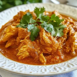 To make a tasty Crockpot Butter Chicken, gather these ingredients: - 1.5 lbs boneless, skinless chicken thighs - 1 medium onion, finely chopped - 3 cloves garlic, minced - 1 tablespoon ginger, minced - 1 can (14 oz) crushed tomatoes - 1 can (13.5 oz) coconut milk - 1/4 cup unsalted butter - 1 tablespoon garam masala - 1 teaspoon cumin - 1 teaspoon turmeric - 1 teaspoon paprika - 1/2 teaspoon cayenne pepper (adjust for spice preference) - Salt to taste - Fresh cilantro, for garnishing Each ingredient plays a key role in creating rich flavors. Chicken thighs stay juicy and tender. Onions, garlic, and ginger add depth. Crushed tomatoes and coconut milk give creaminess. Spices like garam masala, cumin, and turmeric bring warmth and color. Butter enriches the sauce, while salt boosts all the flavors. Fresh cilantro brightens the dish, making it visually appealing. {{ingredient_image_1}} First, grab a large bowl. In this bowl, combine the crushed tomatoes, coconut milk, and unsalted butter. Then, add the minced garlic, minced ginger, and all the spices: garam masala, cumin, turmeric, paprika, cayenne pepper, and salt. Mix them well. You want a smooth sauce, so stir until everything blends perfectly. This step creates the rich flavor base for the butter chicken. Next, take your crockpot. Layer the chicken thighs in the bottom, spreading them out evenly. Make sure they are not stacked. Then, pour the prepared sauce over the chicken. Ensure it covers the chicken completely. This helps the meat absorb all those yummy flavors. Now, it’s time to set your crockpot. You can choose low heat for 6 to 8 hours. If you’re in a hurry, set it to high for 3 to 4 hours. Either way, the chicken will become tender and juicy. It’s best to check that the chicken is cooked through before moving on. Once the cooking time is up, take two forks and shred the chicken right in the crockpot. Mix it well with the sauce. This step makes every bite flavorful. After mixing, taste the dish. Adjust the seasoning if needed, adding more salt or spices to match your taste. Serve your butter chicken over steamed rice or with warm naan bread. Don’t forget to garnish with fresh cilantro for a pop of color and flavor! Using fresh spices is key to great flavor. Fresh spices add depth to your dish. I recommend using whole spices whenever possible. You can grind them just before use. This helps release their oils and flavor. If you want to adjust spice levels, start small. Taste the dish as you go. You can always add more spice, but you can’t take it out! Sometimes the sauce can end up too watery. If this happens, you can thicken it easily. Mix a tablespoon of cornstarch with two tablespoons of water. Stir this mix into the sauce. Let it cook for another 30 minutes. For a creamier texture, add more coconut milk or a bit of heavy cream. This makes the dish richer and smoother. You can prepare some parts of this dish ahead of time. You can chop the onions and garlic the night before. You can also mix the sauce and store it in the fridge. Marinating the chicken in the sauce for a few hours adds great flavor. This makes the cooking time even better. Just remember to cook it the next day! Pro Tips Marinate for Extra Flavor: For a deeper flavor profile, marinate the chicken in the spices and a bit of yogurt for a few hours or overnight before cooking. Use Fresh Spices: Freshly ground spices can significantly enhance the flavor of your dish. Consider grinding whole spices just before adding them to the recipe. Adjusting Spice Levels: If you're sensitive to heat, start with less cayenne pepper and add more gradually to suit your taste. Leftover Storage: Store any leftovers in an airtight container in the refrigerator for up to 4 days, or freeze for up to 3 months for a quick meal later. {{image_2}} You can switch chicken thighs for other proteins. Tofu is a great choice for a plant-based meal. It absorbs the sauce well. Use firm tofu for the best texture. For beef lovers, try using cubed beef chuck. Cook it longer, about 8 hours on low. This will make the beef tender and flavorful. To make a vegetarian butter chicken, use chickpeas or paneer. These options provide protein and hold flavors well. Follow the same steps from the original recipe. Just swap the chicken for your chosen protein. The sauce will shine through just as bright. Want to add a twist? Toss in chopped spinach or bell peppers. They add color and nutrients. You can also play with spices. Consider adding cinnamon for warmth or cardamom for a floral note. Adjust the cayenne for more heat. Your dish will be unique every time! After making your butter chicken, let it cool. Place it in an airtight container. It stays fresh for about 3 to 4 days in the fridge. If you want to eat it later, proper cooling is key. This helps keep the flavors intact and safe to eat. To freeze leftovers, wait until the butter chicken is completely cool. Pour it into a freezer-safe container. Make sure to leave some space at the top for expansion. You can freeze it for up to 3 months. When you are ready to eat it, thaw it overnight in the fridge. For reheating, use low heat on the stove or microwave. To safely reheat butter chicken, heat it until it's hot all the way through. You can use the microwave or a pot on the stove. Stir it often to ensure even heating. If it looks too thick, add a bit of water or coconut milk to get the right texture. Enjoy your comforting meal! Butter chicken, or murgh makhani, comes from India. It started in Delhi in the 1950s. The dish mixes chicken with a rich, creamy sauce. This sauce has tomatoes, butter, and spices. Butter chicken is now famous around the world. It brings comfort and warmth to many meals. Yes, you can use frozen chicken thighs in this recipe. Just make sure to check the cooking time. If your chicken is frozen, cook it on high for about 5-6 hours. If it's thawed, a low setting for 6-8 hours works best. Always ensure the chicken reaches 165°F for safety. Butter chicken pairs well with several sides. Here are some tasty options: - Steamed rice - Naan bread - Roti - Cucumber salad - Yogurt raita These sides complement the rich flavors of butter chicken perfectly. Yes, you can adjust the spice level to your taste. Add more cayenne pepper for heat. You could also try adding fresh green chilies. If you prefer mild flavors, reduce or omit the cayenne. Always taste the sauce before serving to find your perfect spice level. This butter chicken recipe is easy and packed with flavor. You learned about key ingredients, simple steps, and helpful tips. You can also try protein swaps or make it vegetarian. Proper storage and reheating ensure delicious meals anytime. Enjoy experimenting with flavors and customizing this dish to your taste. Whether for a cozy dinner or a special occasion, this recipe has you covered. Dive in and savor every bite with confidence!