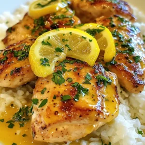 - 4 boneless, skinless chicken breasts - 1 cup chicken broth - 1 cup heavy cream - 4 tablespoons unsalted butter - 2 lemons (zested and juiced) - 3 cloves garlic, minced - 1 teaspoon dried thyme - Salt and freshly ground black pepper to taste - Fresh parsley, chopped (for garnish) These ingredients create the base for the dish. The chicken gives protein, while the cream adds richness. Lemon brightens the flavors, making each bite fresh and tangy. You can enhance this dish with a few extra ingredients: - 1 teaspoon of paprika for a smoky taste - 1 tablespoon of capers for a briny kick - A splash of white wine to deepen the sauce - Fresh basil or dill for a herby twist These optional ingredients can elevate your meal. They add layers of flavor that make the dish even more exciting. Sometimes, you may not have all the ingredients. Here are some easy swaps: - Use vegetable broth instead of chicken broth for a vegetarian option. - Coconut cream can replace heavy cream for a dairy-free choice. - If you lack fresh lemons, bottled lemon juice works in a pinch. These substitutions help you adapt the recipe to what you have on hand. You can still enjoy the creamy lemon butter chicken even if you're missing something! {{ingredient_image_1}} Start by seasoning the chicken breasts. Use salt and pepper on both sides. This step adds great flavor. You want an even coat. Let them sit while you prepare to sear. In a large skillet, heat two tablespoons of butter over medium-high heat. Once melted, add the seasoned chicken breasts. Sear each side for about 5 to 6 minutes. Look for a nice golden brown color. This step makes the chicken juicy. Once cooked, remove the chicken and set it aside. In the same skillet, add the remaining two tablespoons of butter. Toss in the minced garlic and sauté for about one minute. You want to smell the garlic—it adds depth. Next, pour in the chicken broth and scrape any browned bits off the pan. This adds flavor to the sauce. Bring the broth to a simmer. Lower the heat and stir in the heavy cream. Then, add lemon zest, lemon juice, and thyme. Let this simmer for 4 to 5 minutes. The sauce will thicken slightly. Now, add the seared chicken back into the skillet. Coat each breast well with the creamy lemon sauce. Let it simmer for an additional 2 to 3 minutes. Adjust the seasoning with salt and pepper, if needed. Serve the chicken over rice or pasta. Top it with the creamy sauce and garnish with fresh parsley. Enjoy! To get a great sear, use a hot skillet. I recommend medium-high heat. Pat the chicken dry with paper towels. This helps it brown nicely. Season both sides with salt and pepper before cooking. Make sure not to crowd the pan. If you do, the chicken will steam instead of sear. Cook for about 5-6 minutes on each side. Look for a nice golden color. For the sauce, use the same skillet for great flavor. This way, you get all the tasty bits left from the chicken. Start by melting butter and adding minced garlic. Sauté until fragrant, about 1 minute. Then, pour in chicken broth and scrape up those brown bits. Bring it to a simmer before adding the cream. Stir in lemon juice and zest for that fresh flavor. Simmer until it thickens slightly, about 4-5 minutes. For a nice presentation, serve the chicken on rice or pasta. Spoon the creamy lemon sauce over the top. This adds a lovely shine and flavor. Garnish with chopped parsley for a pop of color. It looks great and tastes even better. You can also add a lemon wedge on the side. This gives your dish a fresh look and extra zing. Pro Tips Use Fresh Ingredients: Fresh lemons and herbs will enhance the flavor of your dish significantly compared to dried or bottled options. Let the Chicken Rest: Allowing the chicken to rest for a few minutes after cooking before slicing helps retain its juices, making it more tender. Adjust Creaminess: For a lighter sauce, replace half of the heavy cream with chicken broth or add a splash of white wine for extra depth. Perfect Pairings: This creamy lemon butter chicken pairs wonderfully with steamed vegetables or a fresh green salad for a well-rounded meal. {{image_2}} You can add vegetables to your creamy lemon butter chicken for extra flavor and nutrition. Broccoli, spinach, or bell peppers work well. To add them, chop your chosen veggies into small pieces. Sauté them in the skillet after cooking the chicken. This adds color and texture to the dish. You can also steam the veggies separately and serve them on the side. If you want to change up the protein, consider using shrimp or salmon. Both cook quickly and soak up the lemon flavor. For shrimp, sauté them for 2-3 minutes until pink. For salmon, sear each side for about 4-5 minutes. These options give you a nice twist on the classic chicken recipe. To make this dish healthier, consider swapping heavy cream with Greek yogurt or coconut milk. Both options provide creaminess with fewer calories. You can also use olive oil instead of butter for a lighter option. This keeps the dish rich while adding healthy fats. Adjust the seasonings to balance the flavors when making these changes. To keep your creamy lemon butter chicken fresh, let it cool first. Place it in an airtight container. Store it in the fridge for up to three days. Make sure to label the container with the date. This helps you remember when you made it. When you’re ready to enjoy leftovers, reheat gently. You can use a skillet over low heat. Add a splash of chicken broth to help the sauce stay creamy. Stir often until warm. You can also use the microwave. Heat in short bursts, stirring in between, until heated through. If you want to freeze the dish, do it before reheating. Use a freezer-safe container. Let it cool completely before sealing. Creamy lemon butter chicken can last up to three months in the freezer. When ready to eat, thaw it in the fridge overnight. Reheat it gently in a skillet or microwave. You can serve this dish with rice or pasta. Both soak up the sauce well. A fresh salad makes a nice side too. You can also serve it with steamed veggies for more color and nutrition. Yes, you can make this dish ahead of time. Cook it fully, then cool it down. Store it in the fridge for up to three days. Reheat gently on the stove before serving. The flavors will blend even more! To add spice, use red pepper flakes or cayenne pepper. Add a pinch while cooking the sauce. You can also use spicy garlic for an extra kick. Adjust the spice to your taste for the perfect heat. This dish contains protein from the chicken and healthy fats from the butter and cream. Each serving has around 450 calories. It also provides vitamins from the lemon and parsley. For exact numbers, check specific brands of ingredients. You learned how to make Creamy Lemon Butter Chicken with key ingredients and easy steps. We explored tips to perfect your dish and added fun variations. Remember, you can customize this recipe with your favorite flavors. Storage tricks ensure your leftovers stay fresh and tasty. Keep experimenting and enjoy your cooking! This dish can impress anyone and will keep you coming back for more.