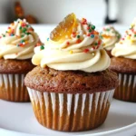 - 1 ½ cups all-purpose flour - 1 teaspoon baking soda - 1 teaspoon baking powder - 1 teaspoon ground ginger - 1 teaspoon ground cinnamon - ½ teaspoon ground nutmeg - ½ teaspoon salt - ½ cup unsalted butter, softened - ¾ cup brown sugar, packed - 2 large eggs - 1 cup unsulfured molasses - ½ cup milk - 1 teaspoon vanilla extract - 8 oz cream cheese, softened - ½ cup unsalted butter, softened - 2 cups powdered sugar - 1 teaspoon vanilla extract When I cook, I love to use the best ingredients. For gingerbread cupcakes, fresh spices make a big difference. Ground ginger, cinnamon, and nutmeg blend perfectly to create that warm flavor. You need all-purpose flour for the base. Baking soda and baking powder help the cupcakes rise. Salt enhances the sweetness of the brown sugar. For moisture and richness, I use unsulfured molasses. It gives a deep, sweet taste. Softened butter is key for a fluffy texture. Eggs add structure. Milk keeps the batter moist and light. Lastly, vanilla extract adds a lovely aroma. If you want to frost your cupcakes, cream cheese frosting is a great choice. It adds a tangy sweetness that pairs well with gingerbread. To make the frosting, use softened cream cheese and butter for smoothness. Powdered sugar gives it a sweet touch, and vanilla adds flavor. Gather these ingredients, and you're ready to bake! - Preheat your oven to 350°F (175°C). - Line a standard cupcake tin with cupcake liners. - In a medium bowl, whisk together: - 1 ½ cups all-purpose flour - 1 teaspoon baking soda - 1 teaspoon baking powder - 1 teaspoon ground ginger - 1 teaspoon ground cinnamon - ½ teaspoon ground nutmeg - ½ teaspoon salt Set this bowl aside for later. - In a large bowl, cream together: - ½ cup unsalted butter, softened - ¾ cup brown sugar, packed Mix until the mixture is light and fluffy. This should take about 3-4 minutes. - Now, add: - 2 large eggs, one at a time, mixing well after each. - Next, add: - 1 cup unsulfured molasses - 1 teaspoon vanilla extract Mix until everything is well combined. - Gradually fold in the dry ingredients you set aside. Alternate this with: - ½ cup milk Start and end with the flour mixture. Be careful not to overmix. - Divide the batter evenly into the cupcake liners, filling each about two-thirds full. - Bake in the preheated oven for 18-20 minutes. - Check doneness by inserting a toothpick. It should come out clean. - Let the cupcakes cool in the tin for 5 minutes, then transfer them to a wire rack to cool completely. - For the frosting, beat together: - 8 oz cream cheese, softened - ½ cup unsalted butter Mix until smooth. - Gradually add: - 2 cups powdered sugar - 1 teaspoon vanilla extract Keep mixing until the frosting is fluffy and smooth. - Once the cupcakes are cool, frost them generously. Use a piping bag or a spatula. Decorate as desired. For bakery-style cupcakes, start by creaming the butter and sugar. This step is key. It makes your cupcakes light and fluffy. Mix them for about 3-4 minutes until they look pale and fluffy. Take your time here; it really matters. Next, do not overmix the batter. Overmixing can make your cupcakes dense. When adding the dry mix and milk, fold gently. This keeps the air in the batter, ensuring a nice rise. When making cream cheese frosting, aim for a smooth, spreadable texture. Begin by beating softened cream cheese and butter together. Mix them well until they combine. Then, slowly add the powdered sugar. This helps prevent a sugary cloud. For flavor twists, consider adding spices like nutmeg or cinnamon. You can also mix in a bit of maple or orange zest for a fun taste. This will make your frosting unique. To make your cupcakes look great, think about decorating them. You can use sprinkles for a festive touch. Crushed gingerbread cookies also add flavor and visual charm. Another idea is to place a small piece of crystallized ginger on top. This not only looks pretty, but it adds a special zing. Take your time with the decoration; it makes a big difference! {{image_2}} To make gluten-free gingerbread cupcakes, swap the all-purpose flour for a gluten-free blend. Look for one that has xanthan gum to help bind the ingredients. This change keeps the cupcakes moist and fluffy. If you want vegan cupcakes, use flax eggs instead of real eggs. Mix one tablespoon of ground flaxseed with three tablespoons of water for each egg. For butter, try using coconut oil or vegan butter. Both work great and add nice flavor. You can make these cupcakes even more exciting by adding chocolate chips or nuts. Dark chocolate chips add a rich taste, while chopped walnuts or pecans give a nice crunch. Mix them into the batter before baking for a tasty surprise. For a unique twist, try different spices. You can use cardamom or allspice instead of some ginger or cinnamon. This change gives your cupcakes a new flavor profile that is fun to explore. While cream cheese frosting is a favorite, you can also try vanilla buttercream. It is easy to make by beating butter and powdered sugar together. You can add a splash of milk for a creamier texture. Whipped cream is another great option. It makes the cupcakes light and airy. For a zesty flair, mix in some lemon or orange zest into your frosting. It brightens the flavor and adds a fresh touch. To keep your gingerbread cupcakes fresh, store them in airtight containers. This helps lock in moisture and flavor. You can store them at room temperature for up to three days. If you want them to last longer, put them in the fridge. They will stay good for about a week in the fridge. Just remember to let them sit at room temperature before serving. Freezing cupcakes is a great way to save them for later. First, let the cupcakes cool completely. Then, wrap each cupcake in plastic wrap. After that, place them in a freezer-safe bag. They can last up to three months in the freezer. When you're ready to enjoy them, take them out and let them thaw at room temperature. Avoid using the microwave, as it can change their texture. Enjoy your delicious gingerbread cupcakes anytime! Yes, you can prepare the batter in advance. Store it in the fridge for up to 24 hours. Make sure to cover it well with plastic wrap. When you're ready to bake, just stir it gently to recombine before filling the cupcake liners. To check if the cupcakes are done, use a toothpick. Insert it in the center of a cupcake. If it comes out clean or with a few crumbs, they are ready. Avoid opening the oven too soon, as this can cause them to sink. Absolutely! You can try vanilla buttercream or chocolate frosting. A maple frosting would also pair well with the gingerbread flavor. Just think about flavors that complement the spices in the cupcakes. If you lack molasses, you can use honey or maple syrup as substitutes. However, using these will slightly change the flavor. You can also mix brown sugar with a little water to mimic the texture of molasses. These gingerbread cupcakes will stay fresh for about three days at room temperature. Store them in an airtight container. If you refrigerate them, they may last up to a week. Just remember to bring them back to room temperature before serving for the best taste. In this post, we explored how to make delicious gingerbread cupcakes, from the ingredient list to storage tips. You learned about essential steps for mixing, baking, and frosting your cupcakes. I shared some fun variations and answers to common questions to help you succeed. Remember, perfecting your technique can lead to fantastic results. Enjoy baking and sharing these tasty treats with friends and family!