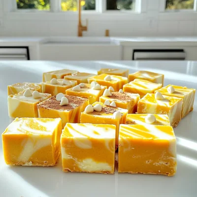No Bake White Chocolate Pumpkin Fudge Rich and Creamy