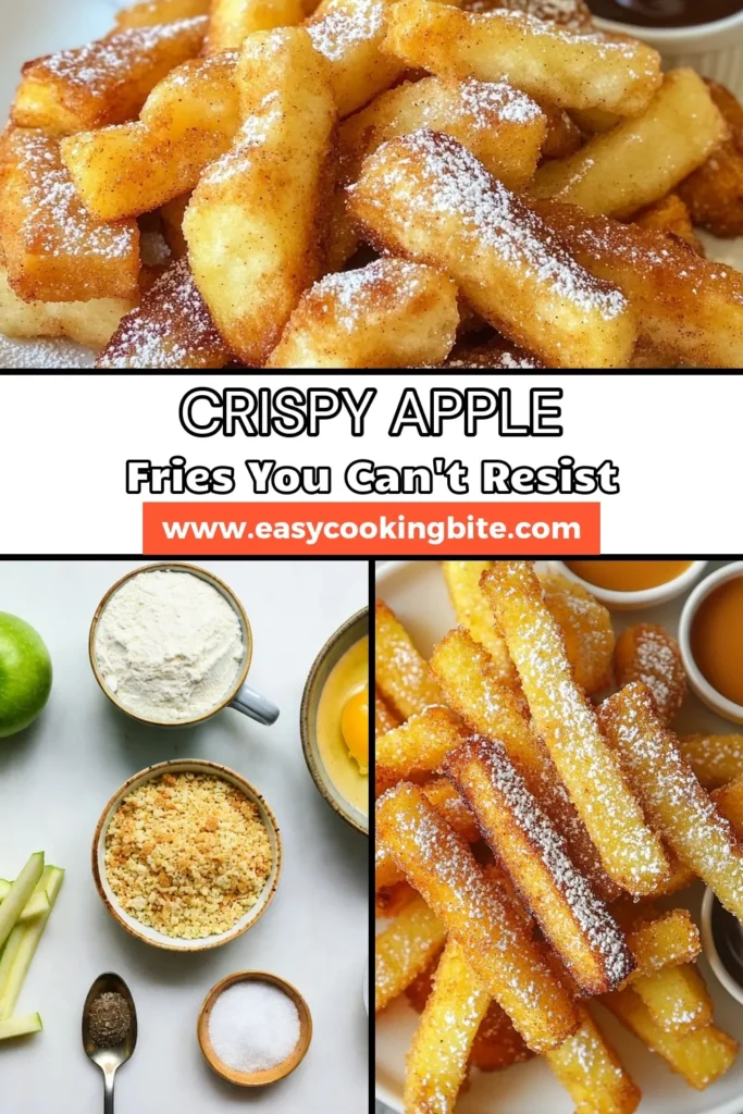 Looking for a delicious and healthy dessert? Try this easy air fryer apple fries recipe! These crispy apple fries made with panko breadcrumbs are the perfect alternative to traditional fries and a fun way to enjoy apples. In just 30 minutes, you can create irresistible air fryer apple fries that everyone will love. Don’t miss out on this tasty, guilt-free treat—save this recipe for your next snack or dessert! #AirFryerAppleFries #CrispyAppleFriesRecipe #HealthyAppleDessert #EasyAirFryerSnacks