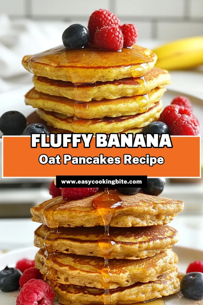 Start your morning right with these healthy banana pancakes! This oat pancakes recipe is not only delicious but also gluten-free, making it perfect for everyone. In just 20 minutes, you can whip up these quick breakfast recipes that are packed with flavor. Try this banana oat recipe today and enjoy fluffy pancakes topped with fresh berries and a drizzle of maple syrup. Save this recipe for your next brunch! #HealthyBananaPancakes #OatPancakesRecipe #GlutenFreePancakes #QuickBreakfastRecipes