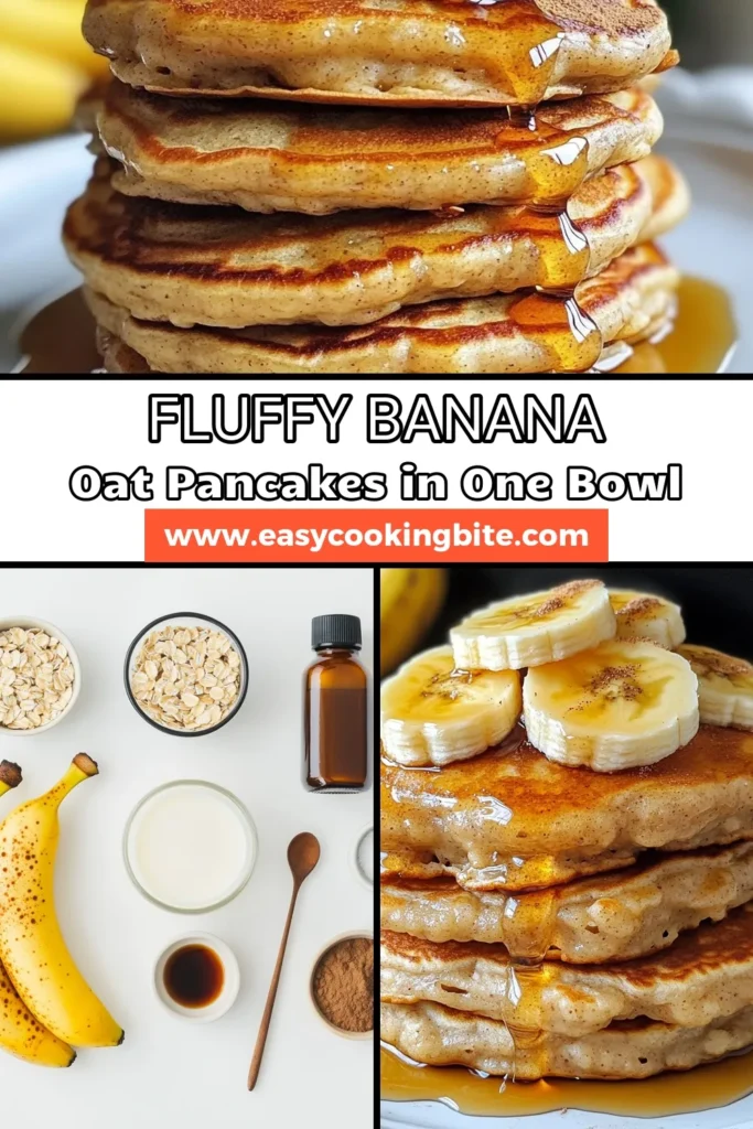 Start your day right with these delicious banana oat pancakes! This healthy pancake recipe is perfect for busy mornings, made in just one bowl for easy cleanup. Enjoy fluffy pancakes that are gluten-free and packed with flavor. They take only 20 minutes to prepare, making them a fantastic quick breakfast idea. Try this simple fluffy pancakes recipe today and impress your family! Don't forget to save it! #BananaOatPancakes #HealthyEating #QuickBreakfast #PancakeRecipe