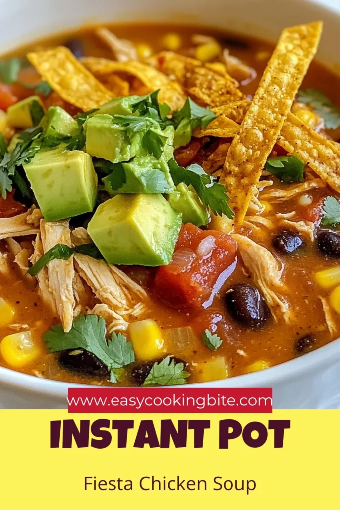 Looking for a delicious meal that&rsquo;s quick and easy? Try this Instant Pot chicken tortilla soup! This easy tortilla soup recipe combines tender chicken breasts, black beans, corn, and zesty spices for a fiesta in a bowl. Perfect for busy weeknights, this chicken soup with black beans is sure to impress. Make your mealtime fun with this quick Instant Pot recipe! Save this to your boards for later! #InstantPotRecipes #TortillaSoup #ChickenSoup #QuickRecipes