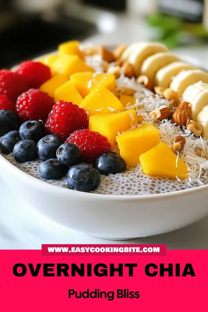 Start your mornings right with this delicious Overnight Chia Seed Pudding! This easy vegan chia pudding is made with creamy coconut milk and sweetened with maple syrup, making it a perfect healthy breakfast idea. Customize it with your favorite fruits and toppings for a nutritious boost. Enjoy the benefits of chia seeds in a delightful way! Save this recipe to elevate your breakfast game today! #ChiaSeedPudding #OvernightChiaPudding #CoconutMilkRecipes #HealthyBreakfastIdeas