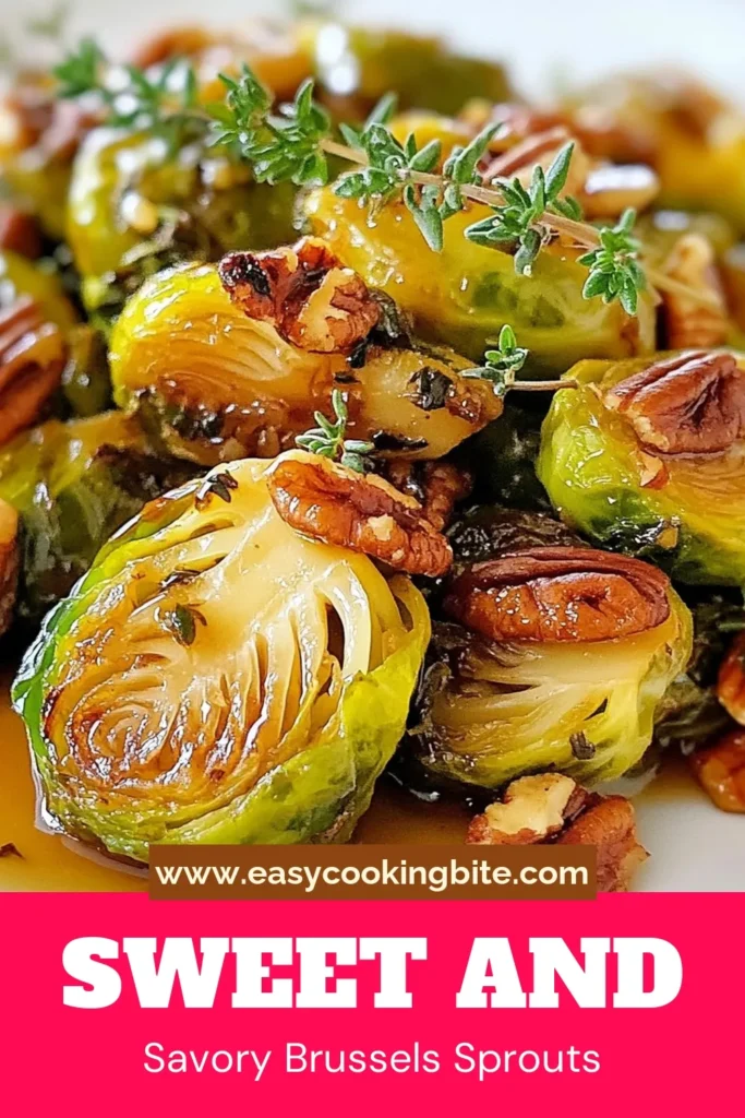 Discover the irresistible flavor of Maple Glazed Brussels Sprouts with this simple roasted Brussels sprouts recipe. Drizzled with maple syrup and balsamic vinegar, this easy Brussels sprouts side dish is not only delicious but also a healthy Brussels sprouts recipe your family will love. Perfect for any meal, these Brussels sprouts make a delightful addition to your table. Try this recipe today and elevate your dishes! #MapleGlazedBrusselsSprouts #HealthyRecipes #EasySideDish #RoastedVeggies