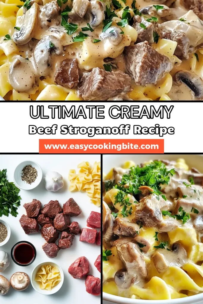 Looking for an easy dinner idea? Try this creamy Instant Pot Beef Stroganoff! This homemade Beef Stroganoff recipe is quick and delicious, perfect for busy nights. With tender beef, savory mushrooms, and noodles, it&rsquo;s an ultimate comfort food. Enjoy pressure cooker beef stroganoff in just 45 minutes. Don't forget to save this easy stroganoff with noodles for your next meal! #InstantPotBeefStroganoff #CreamyBeefStroganoff #PressureCookerBeefStroganoff #EasyStroganoffWithNoodles