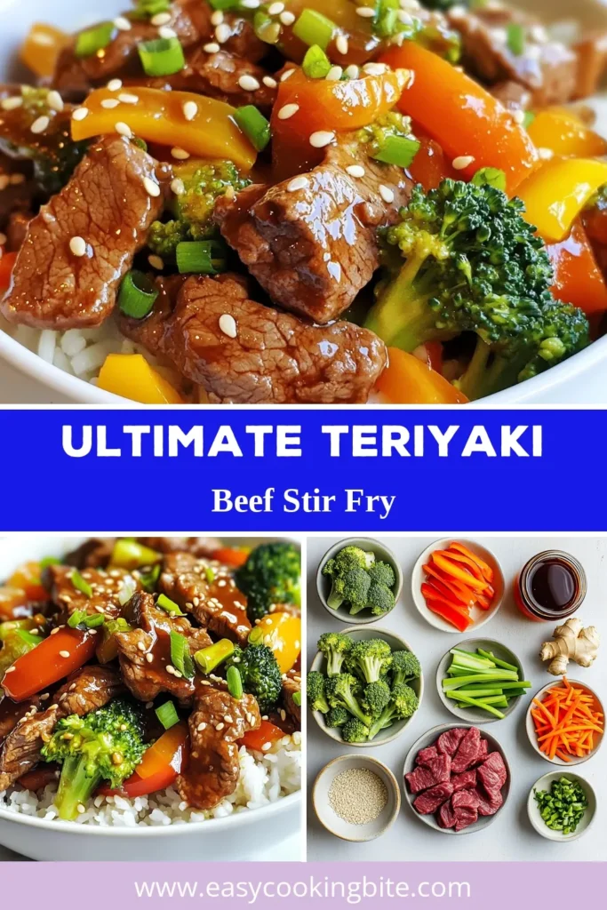 Create a delicious meal tonight with this teriyaki beef stir fry! This easy stir fry recipe features tender beef sirloin, fresh veggies, and a homemade teriyaki sauce that brings incredible flavor in just 30 minutes. Perfect for a quick dinner recipe that the whole family will love. Don&rsquo;t miss out on this savory beef stir fry recipe; save it for later! #TeriyakiBeefStirFry #EasyStirFryRecipes #QuickDinnerRecipes #HomemadeTeriyakiSauce