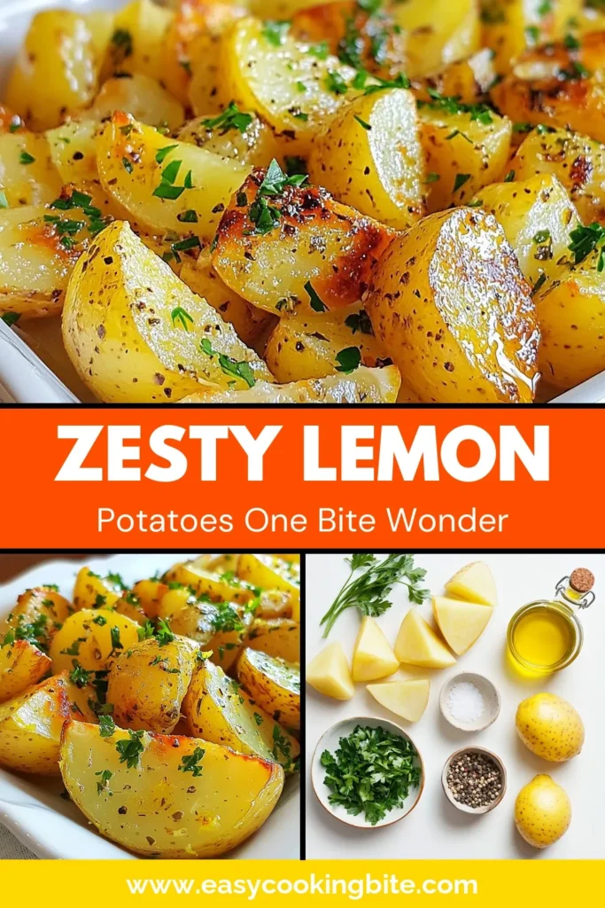 Discover the delight of Greek lemon potatoes with this zesty potato recipe! These oven-baked Greek potatoes, made from Yukon gold potato wedges, are infused with a tangy lemon and garlic marinade. Perfect for any meal, these roasted lemon potatoes are sure to impress! Try this easy recipe today and bring a taste of Greece to your table. Save and share for later! #GreekLemonPotatoes #ZestyPotatoRecipe #OvenBakedGreekPotatoes #RoastedLemonPotatoes