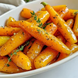 - 1 lb baby carrots (or regular carrots, sliced into sticks) - 3 tablespoons unsalted butter - 1/4 cup pure maple syrup - 1 teaspoon fresh thyme leaves (or 1/2 teaspoon dried thyme) - Salt and pepper to taste - 1 tablespoon lemon juice - 1/4 teaspoon cinnamon (optional) - Add 1/4 teaspoon of cinnamon for a warm spice. - For a fresher taste, try adding orange zest. Each serving provides about: - Calories: 120 - Fat: 6g - Carbohydrates: 18g - Protein: 1g - Fiber: 2g - Sugar: 10g These maple glazed carrots offer a sweet and healthy side. The butter and maple syrup provide rich flavor, while thyme adds a nice herbal note. Adjust the seasoning to fit your taste. This dish is perfect for any meal, adding color and sweetness to your plate. {{ingredient_image_1}} Start with one pound of baby carrots. If you have regular carrots, slice them into sticks about a quarter-inch thick. Wash the carrots well. If needed, peel them to remove the skin. This step ensures they taste fresh and clean. 1. Melt three tablespoons of unsalted butter in a large skillet over medium heat. 2. Once the butter is melted, add the carrots to the skillet. Sauté them for about five minutes. Stir occasionally until they begin to soften. 3. Pour in one-quarter cup of pure maple syrup. Add one teaspoon of fresh thyme leaves, salt, and pepper. If you want, sprinkle in a quarter teaspoon of cinnamon for extra warmth. 4. Stir well to coat all the carrots in the sweet mix. 5. Lower the heat and cover the skillet. Let the carrots cook for ten to fifteen minutes. This makes them tender and allows the glaze to thicken. Stir them once in a while to prevent sticking. 6. Remove the skillet from heat and add one tablespoon of lemon juice. This brightens the flavors. 7. Taste your carrots and adjust the seasoning if needed. Serve the maple glazed carrots warm. Use a decorative bowl for a nice touch. Drizzle some extra maple syrup on top. Garnish with a sprig of fresh thyme for a pop of color. These carrots make a great side dish for any meal. Enjoy their sweet and savory flavor! To make maple glazed carrots, start with even cooking. Use baby carrots for quick prep. If using regular carrots, cut them into 1/4 inch sticks. This size ensures they cook evenly. Sautéing them first helps to soften the carrots. Cook them in butter for a rich flavor. Adding the maple syrup later lets the carrots absorb the sweetness. You can adjust the sweetness to your taste. If you prefer a sweeter dish, add more maple syrup. For less sweetness, reduce the syrup. The thyme adds a fresh, earthy taste. If you want a twist, try adding a pinch of cinnamon. Lemon juice at the end brightens the flavor. Always taste before serving to ensure it’s just right. A large skillet works best for this recipe. It allows the carrots to cook evenly. A wooden spoon is great for stirring. Use a sharp knife for cutting the carrots. A measuring cup and spoons help with precise ingredient amounts. If you have one, a lid for the skillet helps trap steam and cook the carrots faster. Pro Tips Choose the Right Carrots: Opt for fresh, vibrant baby carrots for the best flavor and sweetness. If using regular carrots, select those that are firm and free of blemishes. Don't Rush the Cooking: Allow the carrots to cook slowly to develop their natural sugars. This enhances the caramelization and gives a richer flavor. Adjust Sweetness: Feel free to adjust the amount of maple syrup based on your personal preference. You can also mix in a little brown sugar for an extra touch of sweetness. Garnish for Presentation: For a beautiful presentation, consider garnishing the dish with toasted nuts or a sprinkle of feta cheese along with the thyme. {{image_2}} You can swap baby carrots for other veggies. Try using sliced parsnips or sweet potatoes. Both add a nice sweetness. You can even use green beans for a crunchy twist. Just adjust the cooking time to keep them tender but crisp. Adding flavors can change the dish. Try mixing in garlic for a savory touch. A pinch of ginger gives a warm spice. You can also use orange juice instead of lemon for a zesty kick. If you like heat, a bit of cayenne can bring a fun balance. To make this dish vegan, replace butter with coconut oil or a vegan butter. Maple syrup keeps it sweet and natural. This way, you keep all the flavor without dairy. It is an easy switch and still tastes great! To store your maple glazed carrots, let them cool first. Place them in an airtight container. This helps keep them fresh. Store the container in the fridge. They will last for about 3 to 4 days. If you notice any signs of spoilage, toss them out. When you’re ready to eat leftovers, you can reheat them easily. Place the carrots in a skillet over medium heat. Add a splash of water or broth to keep them moist. Stir them gently until they are hot. You can also use a microwave. Just cover them and heat for 1 to 2 minutes. Check if they are hot enough before serving. Freezing maple glazed carrots is simple but requires some care. First, cool the carrots completely. Then, place them in a freezer-safe bag. Squeeze out as much air as possible before sealing. They can last in the freezer for up to 3 months. When you want to eat them, thaw in the fridge overnight. Reheat as mentioned above. Enjoy your sweet and tasty side dish even later! You can make maple glazed carrots without butter by using oil. Simply replace the butter with olive oil or coconut oil. Start by heating the oil in your skillet. Then, add the carrots and sauté them until they soften. After that, pour in the maple syrup and follow the same steps as the original recipe. The glaze will still taste sweet and delicious. Yes, you can prepare maple glazed carrots ahead of time. Cook the carrots as usual, then let them cool. Store them in an airtight container in your fridge. When you are ready to serve, simply reheat them in a skillet over medium heat. You may want to add a splash of maple syrup to freshen the flavors. Maple glazed carrots pair well with many dishes. They complement roasted chicken, pork chops, or grilled salmon nicely. You can also serve them alongside a hearty grain like quinoa or rice. Their sweet and savory flavor enhances any meal, making them a perfect side dish for any occasion. This blog post covered how to make delicious maple glazed carrots. We looked at key ingredients and optional ones for extra flavor. You learned step-by-step cooking tips and smart serving ideas. We explored storage methods, including reheating and freezing leftovers. You also found answers to common questions. Maple glazed carrots are tasty and simple. With a few tricks, you can enjoy these carrots in many ways. Keep experimenting to find your perfect recipe. Enjoy your cooking!