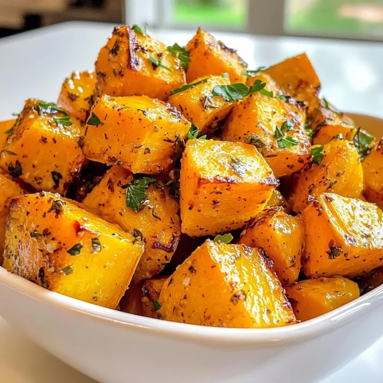 To make garlic herb roasted sweet potatoes, you need fresh, simple ingredients. Here’s what you’ll need: - 4 medium sweet potatoes, peeled and diced - 4 cloves garlic, minced - 3 tablespoons olive oil - 1 teaspoon dried rosemary - 1 teaspoon dried thyme - 1 teaspoon smoked paprika - Salt and pepper to taste - Fresh parsley for garnish These ingredients bring together a mix of flavors that make this dish shine. The sweet potatoes offer a natural sweetness. Garlic adds a savory punch, while rosemary and thyme give depth. Smoked paprika adds a hint of warmth. This blend creates a side dish that delights the palate. Using fresh ingredients is key. Choose sweet potatoes that feel firm and have smooth skin. Fresh garlic enhances the taste more than jarred options. Keep your herbs in a cool, dry place to maintain their flavor. This way, your garlic herb roasted sweet potatoes will be as tasty as possible. {{ingredient_image_1}} 1. First, preheat your oven to 425°F (220°C). This helps the sweet potatoes cook perfectly. 2. Next, grab a large mixing bowl. Add the diced sweet potatoes. Then, add the minced garlic, olive oil, dried rosemary, dried thyme, smoked paprika, salt, and pepper. 3. Toss everything together well. You want the sweet potatoes to be coated evenly with the oil and spices. 1. Spread the sweet potatoes out on a baking sheet. Make sure they form a single layer. This helps them roast evenly. 2. Place the baking sheet in the preheated oven. Roast the sweet potatoes for 25-30 minutes. Stir them halfway through cooking. This gives them a nice, golden brown color. 1. Once they are done, remove the baking sheet from the oven. Let the sweet potatoes cool slightly. 2. Transfer them to a serving dish. Finally, sprinkle fresh chopped parsley on top. This adds a pop of color and flavor. To get the best results, cut the sweet potatoes into 1-inch cubes. This size helps them cook evenly. If the pieces are too large, they may not cook through. If they are too small, they might burn. Toss your sweet potatoes well with the oil and spices. This step is key for even cooking. Use your hands or a spoon to mix everything. Turn the potatoes halfway through roasting to ensure all sides get nice and crispy. You can add more herbs and spices to boost the flavor. Try adding cumin for a warm taste or chili powder for some heat. Fresh herbs like rosemary and thyme can make a big difference too. When it comes to garlic, fresh garlic gives a stronger taste than garlic powder. If you love garlic, stick with fresh minced cloves. Powder may work in a pinch, but it won't have the same zing. Garlic herb roasted sweet potatoes pair well with many dishes. Serve them next to grilled chicken or a hearty steak. They also go great with roasted veggies for a colorful meal. Get creative! You can mash them, mix them in salads, or use them in tacos. These sweet potatoes add a nice touch to any plate. Pro Tips Use Fresh Herbs: Fresh herbs can elevate the flavor of your roasted sweet potatoes. If you have access to fresh rosemary or thyme, feel free to substitute them for the dried versions. Adjust Cooking Time: Depending on your oven and the size of the sweet potato cubes, cooking time may vary. Keep an eye on them and adjust accordingly for the perfect golden-brown finish. Experiment with Spices: Don’t hesitate to customize the spice blend! Try adding a pinch of cayenne pepper for heat or cinnamon for a sweet twist. Storage Tips: Leftover roasted sweet potatoes can be stored in an airtight container in the fridge for up to 3 days. Reheat them in the oven for the best texture. {{image_2}} You can make garlic herb roasted sweet potatoes in many tasty ways. For a sweet and spicy version, add maple syrup and a pinch of cayenne pepper. This mix gives a warm hug of flavor. The sweetness from the syrup pairs well with the heat from the cayenne. If you want a Mediterranean twist, include feta cheese and olives. Crumbled feta adds a creamy touch. The salty olives bring a burst of flavor. These additions make the dish bright and fun. If you wish to cut back on fat, try the air fryer method. It cooks the sweet potatoes quickly and keeps them crispy. You use less oil, too, which is a win for your health. You can also swap in other root vegetables. Carrots, parsnips, or beets work well. These add different flavors and colors to your plate. Mix and match to find your favorite combo. For fall, add warm spices like cinnamon and nutmeg. These spices bring cozy vibes and a sweet aroma. They complement the sweet potatoes perfectly. In summer, try fresh basil and ripe tomatoes. The bright basil gives a fresh taste. Juicy tomatoes add moisture and a pop of color. This makes the dish feel light and refreshing for warm days. To keep your garlic herb roasted sweet potatoes fresh, use airtight containers. Glass or plastic containers work well. Store them in the fridge for up to five days. This helps keep their flavor and texture intact. When reheating, the oven works best. Preheat it to 350°F (175°C). Spread the sweet potatoes on a baking sheet. Heat them for about 10-15 minutes. This method keeps them crisp. Avoid the microwave if you can. It can make them soggy. If you use a microwave, place a paper towel over them. This helps absorb extra moisture. To freeze, let the sweet potatoes cool completely. Place them in a single layer on a baking sheet. Freeze for about two hours. Once frozen, transfer them to freezer bags. They last up to three months in the freezer. To thaw, move them to the fridge overnight. Reheat them in the oven for the best results. Cooking from frozen is also possible, but it may take longer. Cut sweet potatoes into 1-inch cubes. This size helps them cook evenly. Use a sharp knife for clean cuts. Make sure all pieces are roughly the same size. This trick ensures they roast at the same rate. You can peel the skin or leave it on for added texture and nutrients. Yes, you can use regular potatoes like russets or Yukon Golds. Sweet potatoes are sweeter and have a creamy texture. Regular potatoes are starchier and can be crispier. If you choose regular potatoes, adjust cooking time if needed. Both types work well with garlic and herbs. These sweet potatoes pair well with grilled chicken or fish. They also complement roasted vegetables or a fresh salad. Try them alongside steak or pork for a hearty meal. You can even add them to a grain bowl for a filling lunch. Roasting sweet potatoes is simple and fun. We covered ingredients, step-by-step instructions, and tips for the best results. You learned about unique variations and how to store leftovers. This dish fits many meals and brings great flavor. Try your favorite herbs or serve them with tasty main dishes. Enjoy your cooking and delight in the delicious rewards you create! Make these sweet potatoes a regular part of your meals. Happy roasting!