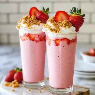 Strawberry Cheesecake Smoothie Creamy Refreshing Treat
