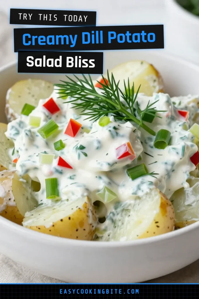 Discover the ultimate tangy potato salad recipe that's perfect for summer gatherings! This healthy potato salad combines baby potatoes with creamy Greek yogurt and fresh dill for a delicious twist. Easily whip up this easy summer salad recipe in no time. Impress your friends and family with this dill potato salad, bursting with flavor! Save this healthy potato salad idea for your next BBQ! #PotatoSalad #SummerRecipes #HealthyEating #EasyRecipes