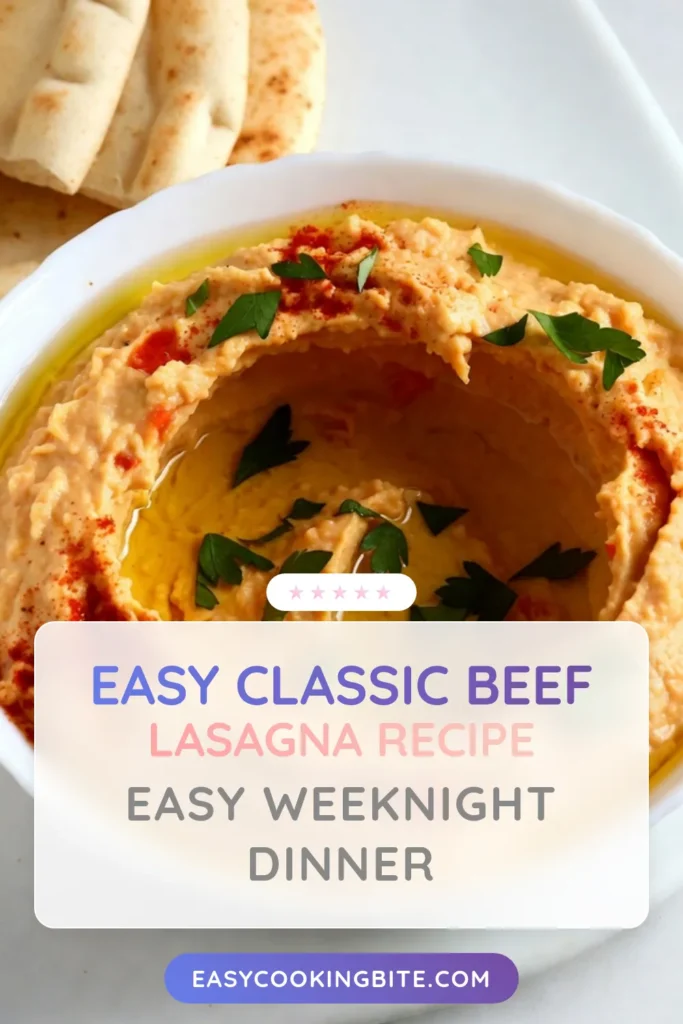 Discover the ultimate roasted red pepper hummus with this easy hummus recipe! Perfect for a healthy snack, this vegan dip recipe is a delicious chickpea hummus variation that everyone will love. In just 10 minutes, you can whip up this flavorful dip, ideal for pairing with pita bread or fresh veggies. Save this recipe for your next snack time! #RoastedRedPepperHummus #VeganDipRecipes #HealthySnackIdeas #EasyHummusRecipe