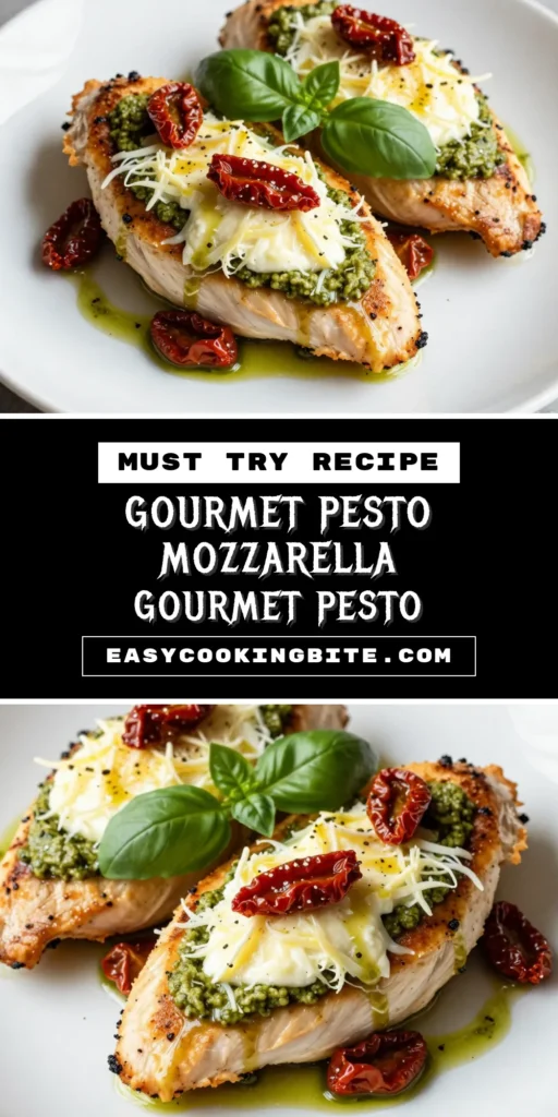 Indulge in this delicious Pesto Mozzarella Stuffed Chicken recipe that transforms a simple chicken dinner into an extraordinary feast. This easy stuffed chicken breast recipe features succulent chicken breasts filled with creamy mozzarella and flavorful basil pesto. Perfect for a quick weeknight meal, this baked pesto chicken is sure to impress. Don't miss out&mdash;save this creamy mozzarella chicken recipe for your dinner plans! #PestoMozzarellaStuffedChicken #EasyChickenDinner #StuffedChickenBreastRecipe #BakedPestoChicken