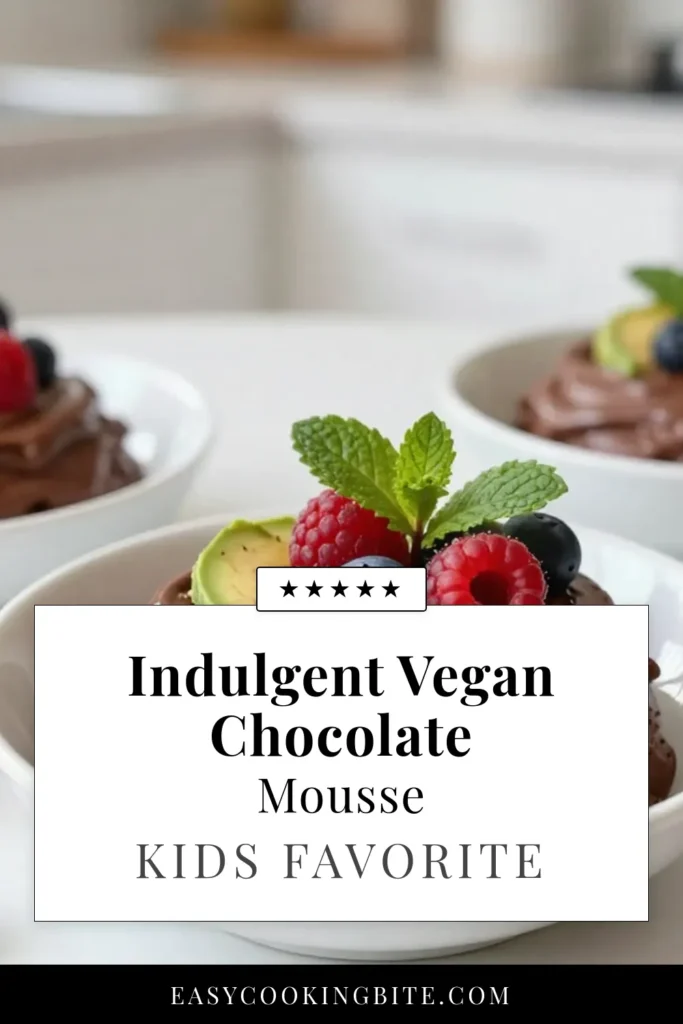 Indulge in a delightful vegan chocolate mousse that combines the richness of avocados with the decadence of chocolate. This easy vegan dessert is not only creamy and satisfying but also a healthy chocolate pudding option. With just a few simple ingredients, you can create a dairy-free chocolate mousse that&rsquo;s perfect for any occasion. Treat yourself and your loved ones to this delicious avocado chocolate dessert! Save this recipe for later! #VeganDessert #HealthyChocolate #DairyFree #EasyRecipes