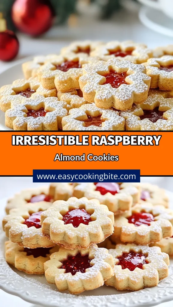 Indulge in these delightful Raspberry Almond Linzer Cookies, the perfect treat for any occasion! This easy Linzer Cookies recipe features a buttery almond base filled with sweet raspberry jam, making them a must-try for your holiday cookie recipes. With simple ingredients, you can whip up these Raspberry Almond Cookies that everyone will love. Save this recipe and impress your family and friends! #RaspberryLinzerCookies #AlmondLinzerCookies #HolidayBaking #CookieRecipes