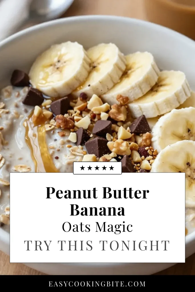 Start your morning right with this delicious Peanut Butter Banana Overnight Oats recipe! Perfect for meal prep, these Healthy Breakfast Ideas combine creamy peanut butter and sweet banana for a satisfying vegan start to your day. Packed with nutrients from chia seed oats, they&rsquo;re ideal for busy lifestyles. Try this easy Overnight Oats Recipe today and save it for your breakfast inspiration! #HealthyBreakfast #VeganOvernightOats #PeanutButterBananaOats #ChiaSeedOats