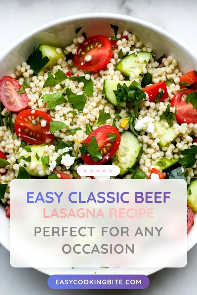 Discover the refreshing taste of Lemon Herb Couscous Salad, a delightful lemon couscous salad perfect for any occasion. This herb couscous recipe is loaded with fresh vegetables and can easily be transformed into a Mediterranean couscous salad by adding feta cheese. Enjoy this healthy couscous salad that&rsquo;s light, flavorful, and easy to make. Try it today and elevate your meal! Save this recipe for later. #CouscousSalad #HealthyRecipes #MediterraneanDiet #SaladRecipes