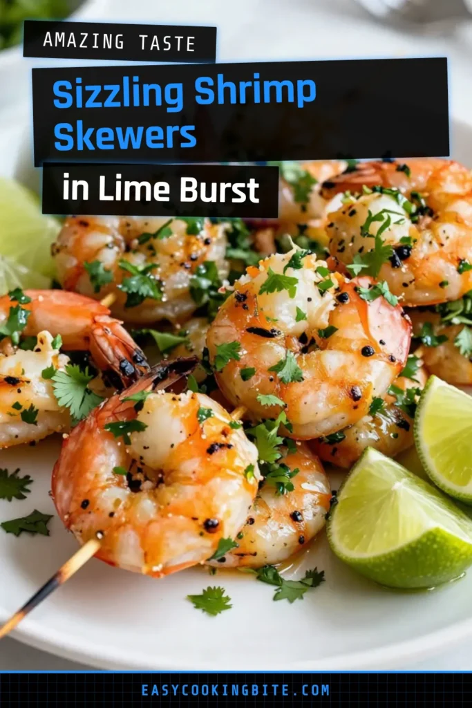 Discover the deliciousness of Cilantro Lime Shrimp Skewers with this easy shrimp marinade that packs a zesty punch! Perfect for grilling, these healthy shrimp skewers are not only quick to prepare but also make for a crowd-pleasing dish. Impress friends and family with your skills and enjoy these shrimp skewers with cilantro at your next barbecue. Save this recipe for your next meal! #GrilledShrimpRecipes #HealthyShrimpSkewers #ShrimpSkewersWithCilantro #EasyShrimpMarinade