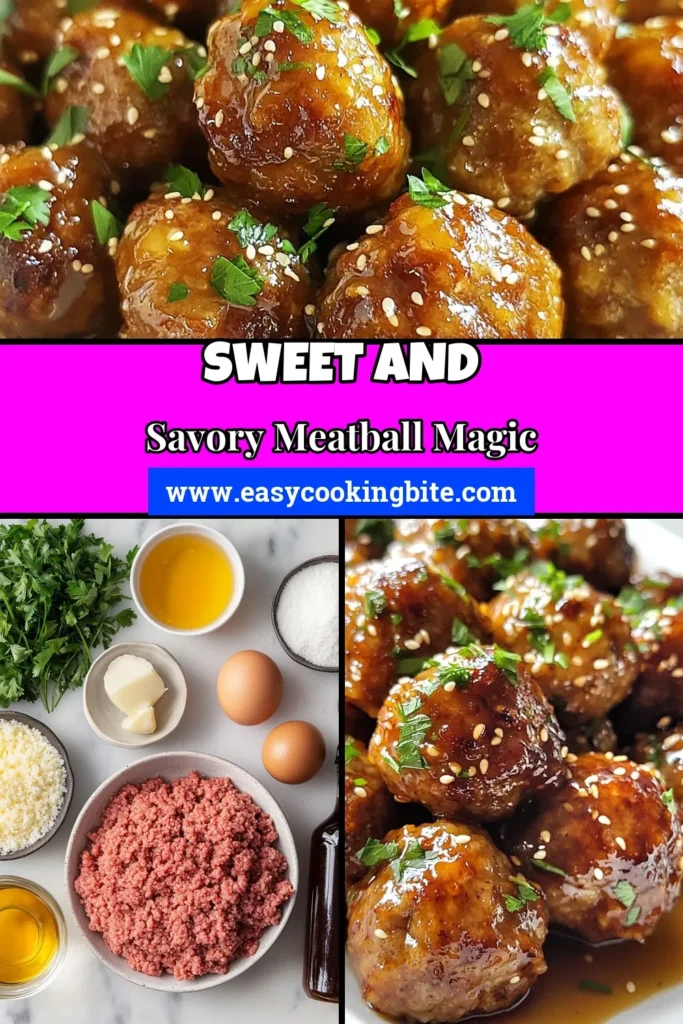 Looking for a delicious and quick dinner recipe? Try these honey garlic meatballs! This baked meatball recipe combines ground beef with a sweet and savory easy meatball glaze that your family will love. Perfectly cooked and coated in a finger-licking honey garlic sauce, these ground beef meatballs are sure to become a favorite. Save this recipe now for a hassle-free meal tonight! #HoneyGarlicMeatballs #EasyDinner #QuickMeal #MeatballRecipe